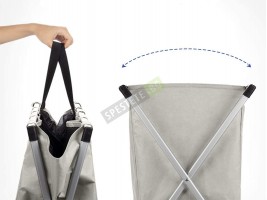 Текстилен кош за пране с 3 разделения-foto4