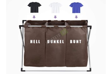 Текстилен кош за пране с 3 разделения-foto3