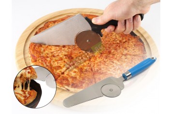 Нож за пица и шпатула за сервиране 2в1