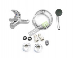 Стенен смесител с подвижен душ-foto5