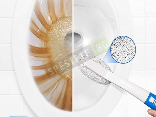 Четка за почистване на тоалетна от пемза
