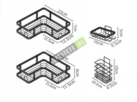 Комплект 4бр. органайзери за баня-foto5