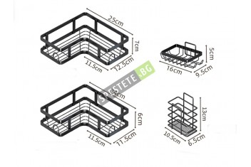 Комплект 4бр. органайзери за баня-foto5