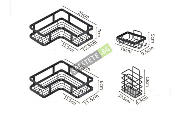 Комплект 4бр. органайзери за баня-foto5