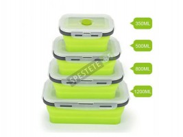 Комплект 4бр. сгъваеми кутии за храна с капак-foto5