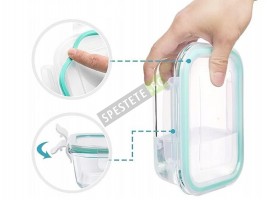 Комплект 4бр. стъклени кутии с капак-foto4