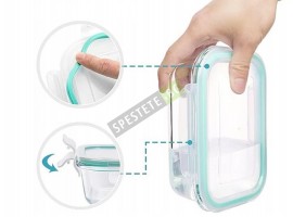 Комплект 4бр. стъклени кутии с капак-foto4