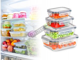 Комплект 4бр. стъклени кутии с капак