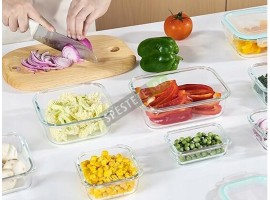 Комплект 4бр. стъклени кутии с капак-foto2