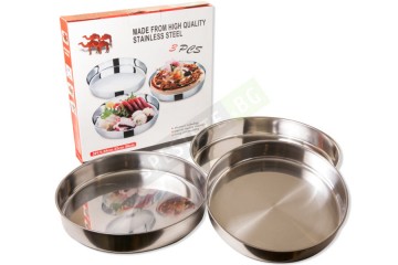 Комплект 3бр. кръгли тави за печене Комплект 3бр. кръгли тави за печене