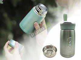 Мини термос с цедка за чай-foto2