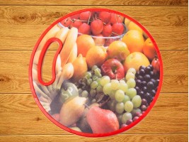 Пластмасова дъска за рязане с цветна декорация-foto2