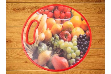 Пластмасова дъска за рязане с цветна декорация-foto2