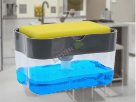 Поставка за гъба с диспенсър за препарат 2в1-foto2