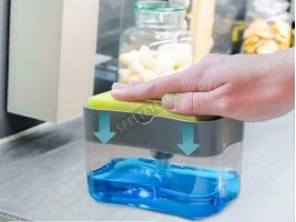 Поставка за гъба с диспенсър за препарат 2в1-foto3