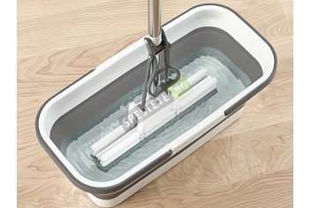 Правоъгълен сгъваем леген с колела-foto3