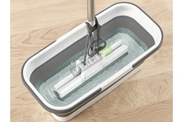 Правоъгълен сгъваем леген с колела-foto3