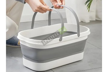 Правоъгълен сгъваем леген с колела-foto2