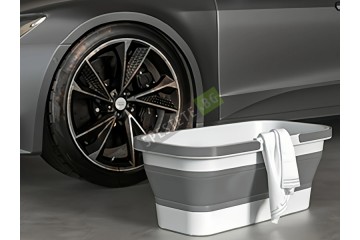 Правоъгълен сгъваем леген с колела-foto4