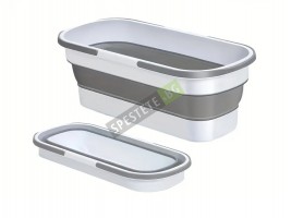 Правоъгълен сгъваем леген с колела-foto5