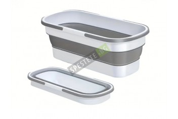 Правоъгълен сгъваем леген с колела-foto5