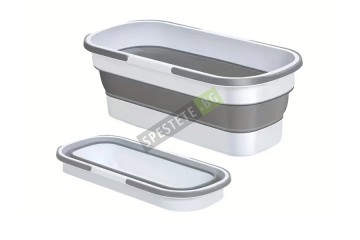 Правоъгълен сгъваем леген с колела-foto5