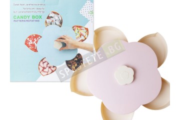 Въртяща се кутия за ядки и бонбони цвете-foto3