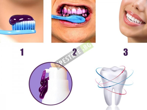 Лилава избелваща паста за зъби Лилава избелваща паста за зъби